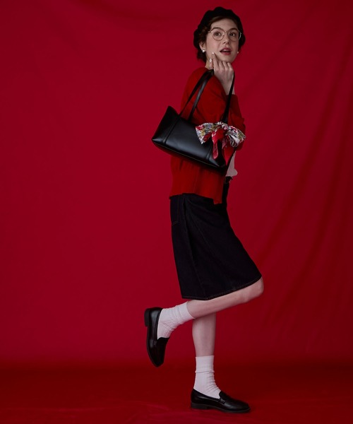 BONLECILL Marche(ボンルシールマルシェ)の「【BONLECILL Marche】ロングハンドルフラップボストンバッグ(ボストンバッグ・レディース・イエロー/ブラック/ホワイト/ブラウン・FREE)」の16枚目の写真