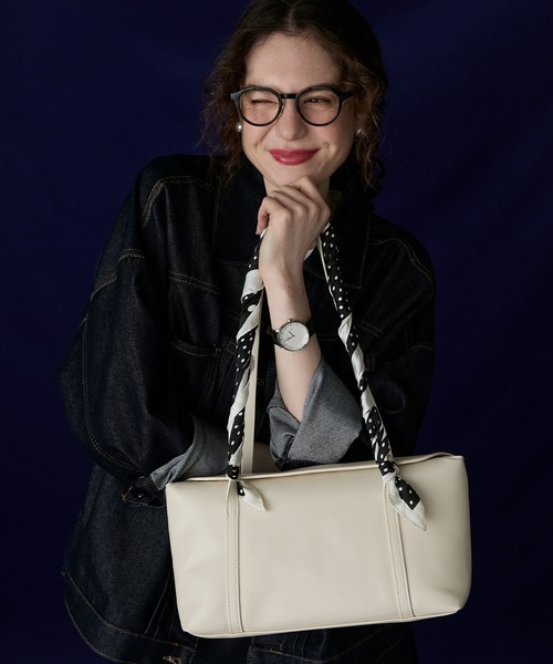 BONLECILL Marche(ボンルシールマルシェ)の「【BONLECILL Marche】ロングハンドルフラップボストンバッグ(ボストンバッグ・レディース・イエロー/ブラック/ホワイト/ブラウン・FREE)」の7枚目の写真