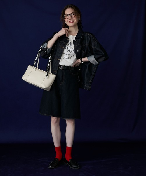 BONLECILL Marche(ボンルシールマルシェ)の「【BONLECILL Marche】ロングハンドルフラップボストンバッグ(ボストンバッグ・レディース・イエロー/ブラック/ホワイト/ブラウン・FREE)」の10枚目の写真