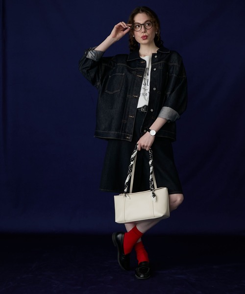 BONLECILL Marche(ボンルシールマルシェ)の「【BONLECILL Marche】ロングハンドルフラップボストンバッグ(ボストンバッグ・レディース・イエロー/ブラック/ホワイト/ブラウン・FREE)」の11枚目の写真