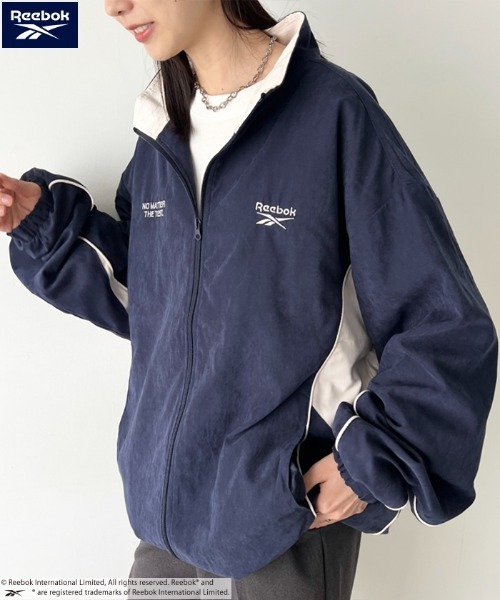 Reebok(リーボック)/パイピングJKT/ライン入り ナイロンジャケット