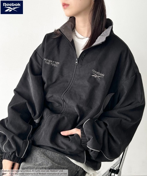 Reebok(リーボック)/パイピングJKT/ライン入り ナイロンジャケット