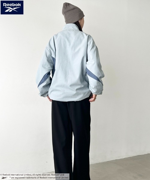 Reebok(リーボック)/パイピングJKT/ライン入り ナイロンジャケット