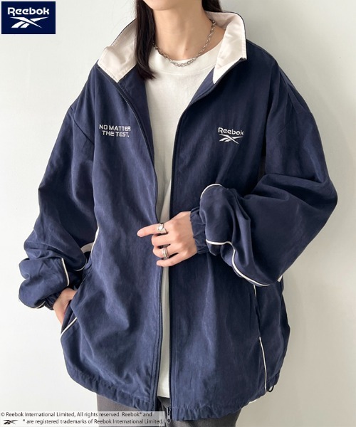 Reebok(リーボック)/パイピングJKT/ライン入り ナイロンジャケット