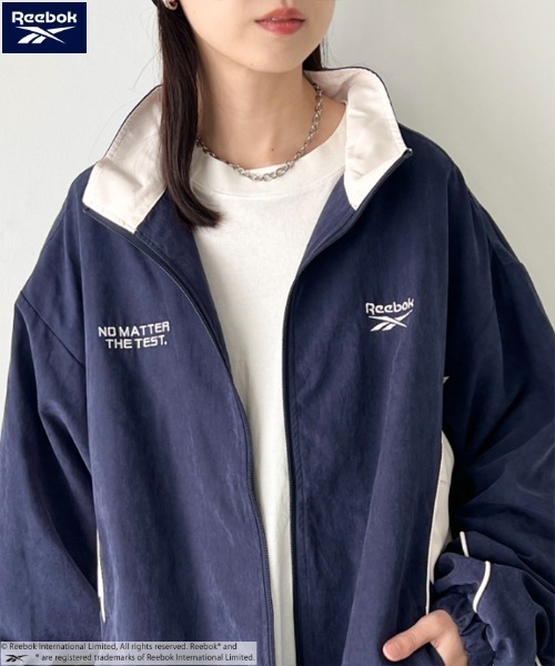 Reebok(リーボック)/パイピングJKT/ライン入り ナイロンジャケット