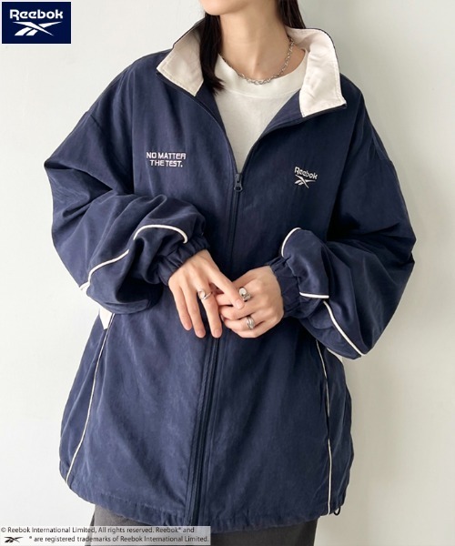 Reebok(リーボック)/パイピングJKT/ライン入り ナイロンジャケット