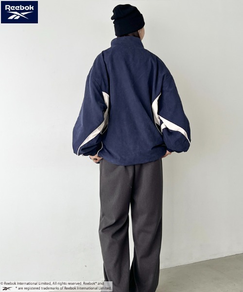 Reebok(リーボック)/パイピングJKT/ライン入り ナイロンジャケット