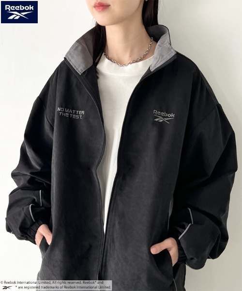 ジャケット・アウター Reebok oversize nylon jacket Reebok（リーボック） ブルゾン アウター 別注 ロゴ刺繍 オーバー