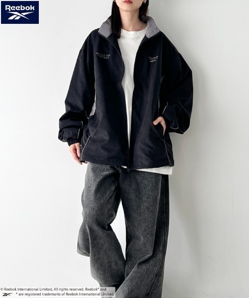 Reebok(リーボック)/パイピングJKT/ライン入り ナイロンジャケット