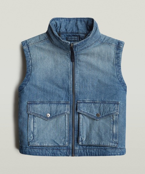 G-STAR(ジースター)の「2-POCKET PADDED ZIP VEST/2ポケット中綿ジップアップベスト(ダウンベスト・レディース・インディゴブルー・SMALL/X-SMALL/MEDIUM)」の6枚目の写真
