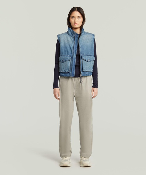 G-STAR(ジースター)の「2-POCKET PADDED ZIP VEST/2ポケット中綿ジップアップベスト(ダウンベスト・レディース・インディゴブルー・SMALL/X-SMALL/MEDIUM)」の3枚目の写真
