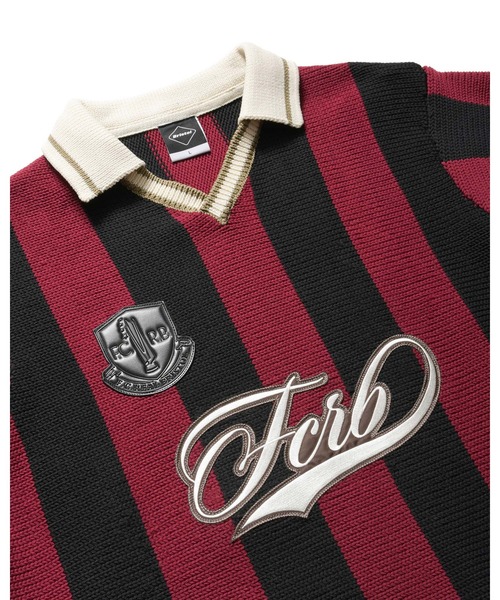 F.C.Real Bristol（エフシーレアルブリストル）の「STRIPE KNIT SHIRT（ニット/セーター・メンズ・ブラック/ライトブルー/バーガンディー・SMALL/MEDIUM/LARGE/X-LARGE/XX-LARGE）」の8枚目の写真
