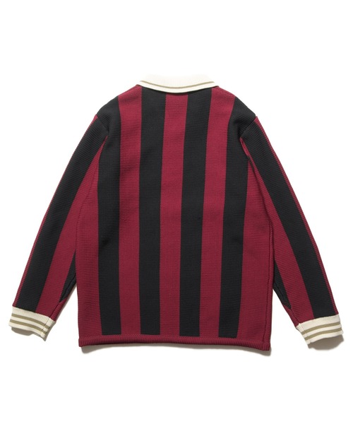 F.C.Real Bristol（エフシーレアルブリストル）の「STRIPE KNIT SHIRT（ニット/セーター・メンズ・ブラック/ライトブルー/バーガンディー・SMALL/MEDIUM/LARGE/X-LARGE/XX-LARGE）」の7枚目の写真
