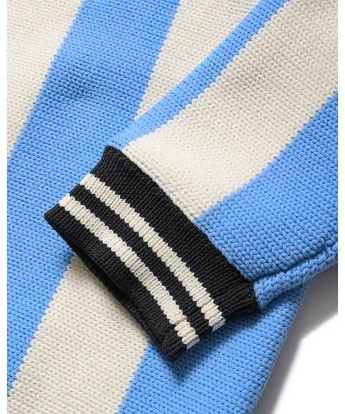 F.C.Real Bristol（エフシーレアルブリストル）の「STRIPE KNIT SHIRT（ニット/セーター・メンズ・ブラック/ライトブルー/バーガンディー・SMALL/MEDIUM/LARGE/X-LARGE/XX-LARGE）」の12枚目の写真
