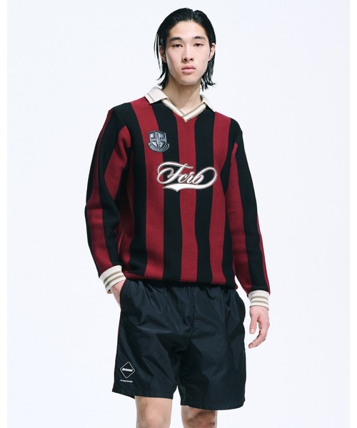 F.C.Real Bristol（エフシーレアルブリストル）の「STRIPE KNIT SHIRT（ニット/セーター・メンズ・ブラック/ライトブルー/バーガンディー・SMALL/MEDIUM/LARGE/X-LARGE/XX-LARGE）」の14枚目の写真