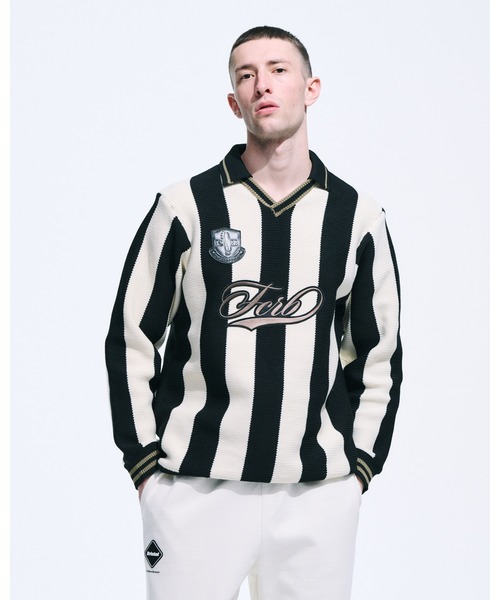 F.C.Real Bristol（エフシーレアルブリストル）の「STRIPE KNIT SHIRT（ニット/セーター・メンズ・ブラック/ライトブルー/バーガンディー・SMALL/MEDIUM/LARGE/X-LARGE/XX-LARGE）」の13枚目の写真
