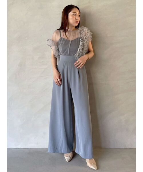 ラグナムーン　ドレス　コンビネゾン LAGUNAMOON パンツドレス 「WEB限定」LADYチュールドッキング