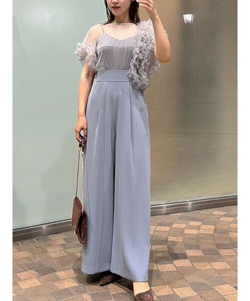 LAGUNAMOON（ラグナムーン）の「LADYバイカラーメロードッキングコンビネゾン 結婚式 お呼ばれ（パンツドレス・レディース・サーモンピンク/ブルー・MEDIUM/SMALL）」の20枚目の写真