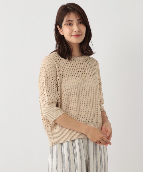 ESSENTIALS フード付きニットセーター Mサイズ ベージュ　値下げ可 ESSENTIALS フード付きニットセーター Mサイズ ベージュ 値