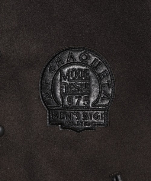 MEN'S BIGI（メンズビギ）の「【50th Anniv . 中田 慎介】WOOL MELTON STADIUM JAMPER（ブルゾン・メンズ・ブラウン・03/04/01/02）」の8枚目の写真