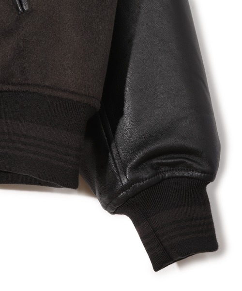 MEN'S BIGI（メンズビギ）の「【50th Anniv . 中田 慎介】WOOL MELTON STADIUM JAMPER（ブルゾン・メンズ・ブラウン・03/04/01/02）」の4枚目の写真