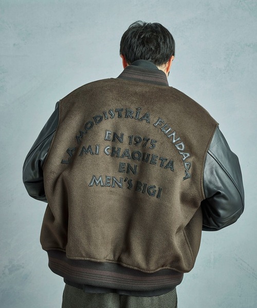 MEN'S BIGI（メンズビギ）の「【50th Anniv . 中田 慎介】WOOL MELTON STADIUM JAMPER（ブルゾン・メンズ・ブラウン・03/04/01/02）」の15枚目の写真