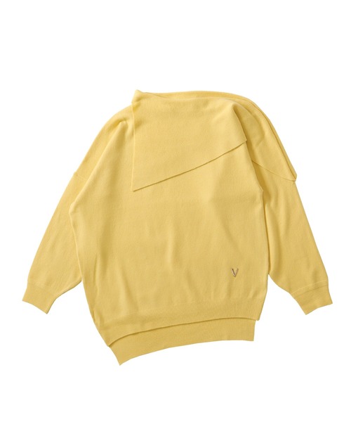 venit（ヴェニット）の「VENIT / ASYMMETRY KNIT PULLOVER(アシンメトリーニットプルオーバー VEK-7534-B)（ニット/セーター・レディース・ホワイト/イエロー・38）」の2枚目の写真
