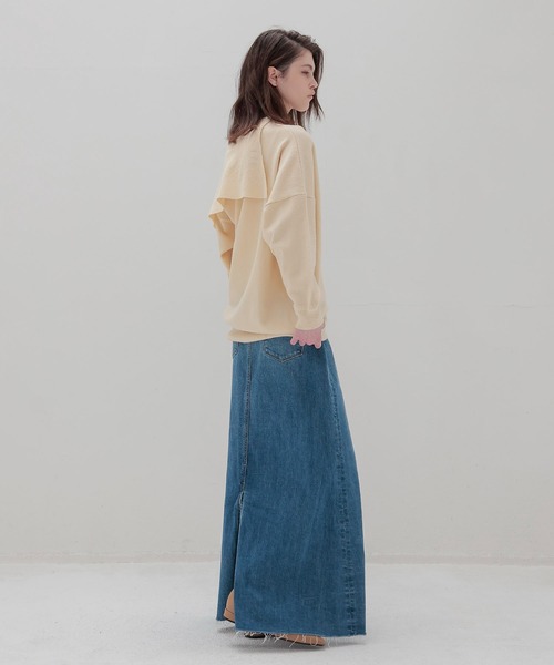 venit（ヴェニット）の「VENIT / ASYMMETRY KNIT PULLOVER(アシンメトリーニットプルオーバー VEK-7534-B)（ニット/セーター・レディース・ホワイト/イエロー・38）」の10枚目の写真