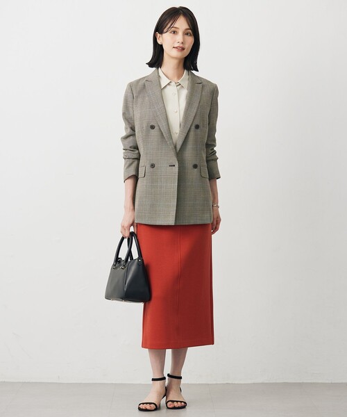 J.PRESS Ladies(J.プレス レディス)の「ピーチポプリン シャツ(シャツ/ブラウス・レディース・ベージュ系/黄土色系/ブラック系・XS)」の8枚目の写真
