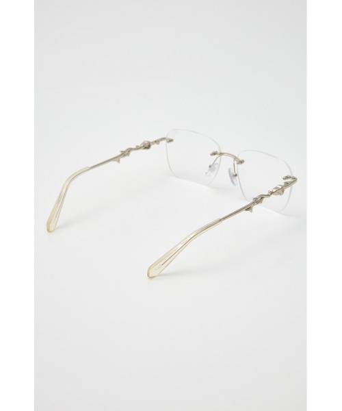 SLY（スライ）の「ROSE MOTIF CLEAR EYEWEAR ローズモチーフ クリア アイウェア（メガネ・レディース・シルバー・FREE）」の10枚目の写真