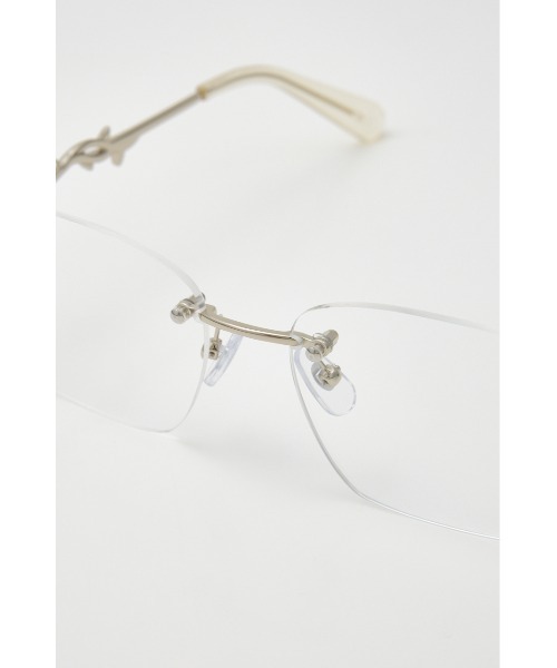 SLY（スライ）の「ROSE MOTIF CLEAR EYEWEAR ローズモチーフ クリア アイウェア（メガネ・レディース・シルバー・FREE）」の7枚目の写真