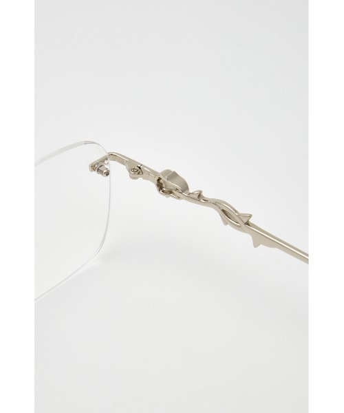 SLY（スライ）の「ROSE MOTIF CLEAR EYEWEAR ローズモチーフ クリア アイウェア（メガネ・レディース・シルバー・FREE）」の6枚目の写真