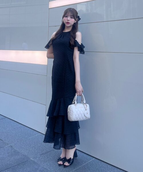 【即日発送】OLIVE des OLIVE メロウアメスリロングワンピ OLIVE des OLIVE（オリーブデオリーブ） ワンピース 「インフル