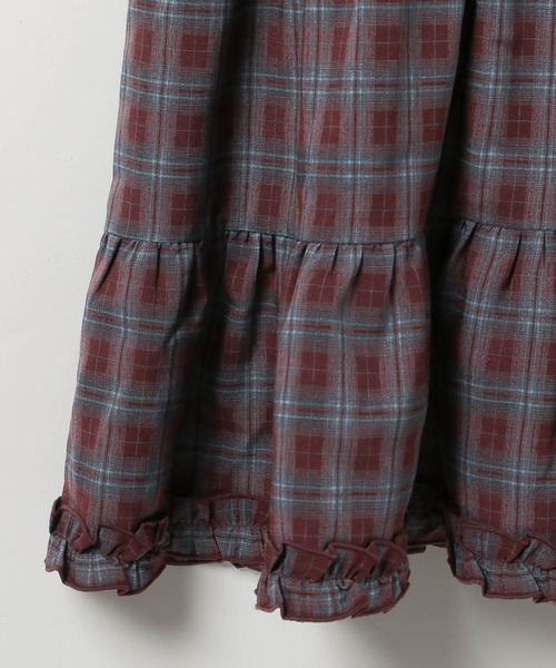 3.3 Field Trip （3.3フィールドトリップ）の「【新色追加】3.3 Field Trip／2wayフリルチェックキャミワンピース（ワンピース・レディース・ブラウン/ネイビー/ブラック/ドット・FREE）」の9枚目の写真