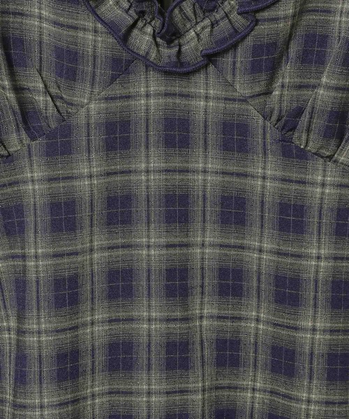 3.3 Field Trip （3.3フィールドトリップ）の「【新色追加】3.3 Field Trip／2wayフリルチェックキャミワンピース（ワンピース・レディース・ブラウン/ネイビー/ブラック/ドット・FREE）」の13枚目の写真