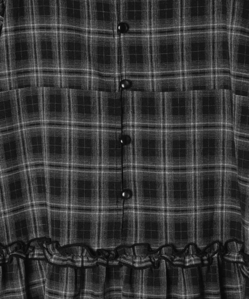 3.3 Field Trip （3.3フィールドトリップ）の「【新色追加】3.3 Field Trip／2wayフリルチェックキャミワンピース（ワンピース・レディース・ブラウン/ネイビー/ブラック/ドット・FREE）」の14枚目の写真