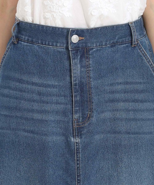 SHOO・LA・RUE(シューラルー)の「【洗える/S-LL】大人カジュアル デニムロングスカート(デニムスカート・レディース・ブルー/ネイビー・01/02/04/03)」の8枚目の写真