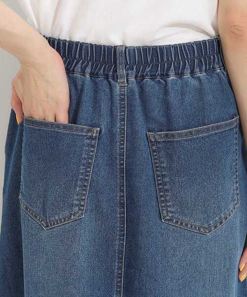 SHOO・LA・RUE(シューラルー)の「【洗える/S-LL】大人カジュアル デニムロングスカート(デニムスカート・レディース・ブルー/ネイビー・01/02/04/03)」の6枚目の写真