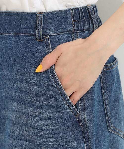 SHOO・LA・RUE(シューラルー)の「【洗える/S-LL】大人カジュアル デニムロングスカート(デニムスカート・レディース・ブルー/ネイビー・01/02/04/03)」の5枚目の写真