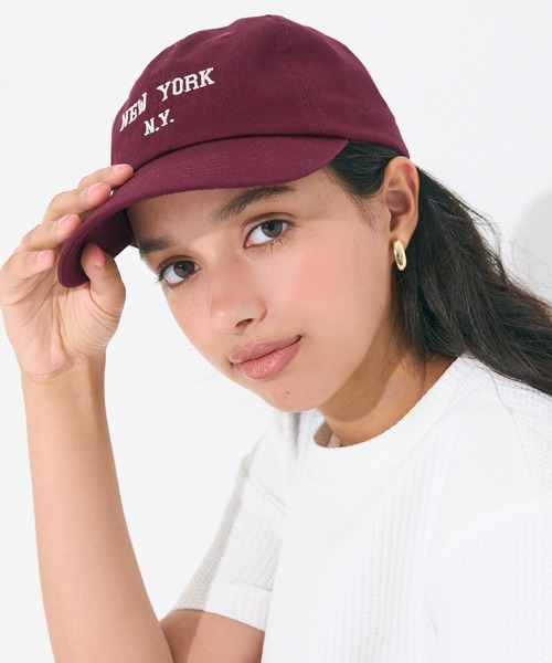 coca(coca)(コカ)の「刺繍ロゴキャップ(キャップ・レディース・ワイン/ホワイト・ONE SIZE)」の12枚目の写真