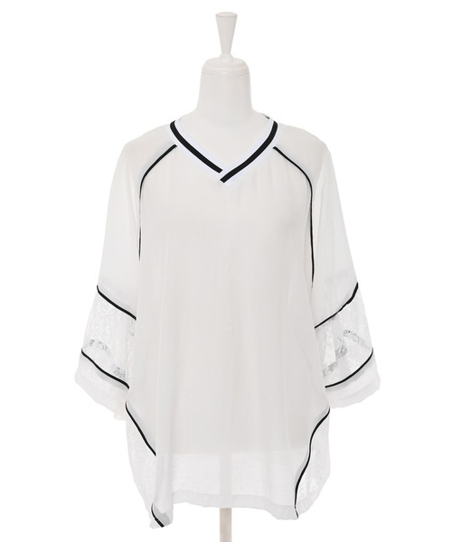 Narcissus（ナルシス）の「【MIDVEIN】ストリートレースＴシャツ（Tシャツ/カットソー・レディース・ホワイト・FREE）」の6枚目の写真