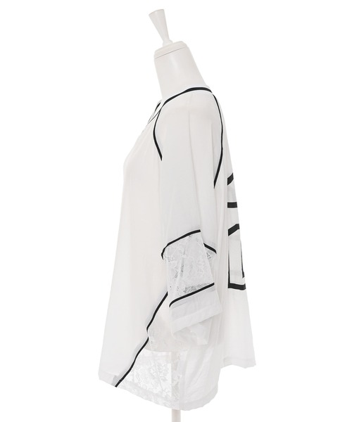 Narcissus（ナルシス）の「【MIDVEIN】ストリートレースＴシャツ（Tシャツ/カットソー・レディース・ホワイト・FREE）」の8枚目の写真