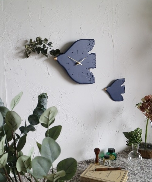 その他セレクト（ソノタセレクト）の「BRESKORD ウェルカムバード ウォールクロック（掛け時計・レディース・ネイビー/アイボリー・FREE）」の4枚目の写真