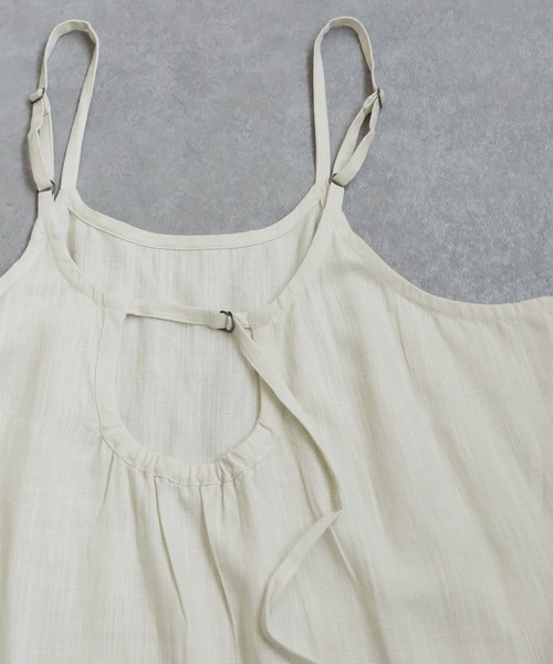 antiqua（アンティカ）の「レイヤードキャミワンピース（ワンピース・レディース・ブラック/ナチュラル・ONESIZE）」の6枚目の写真