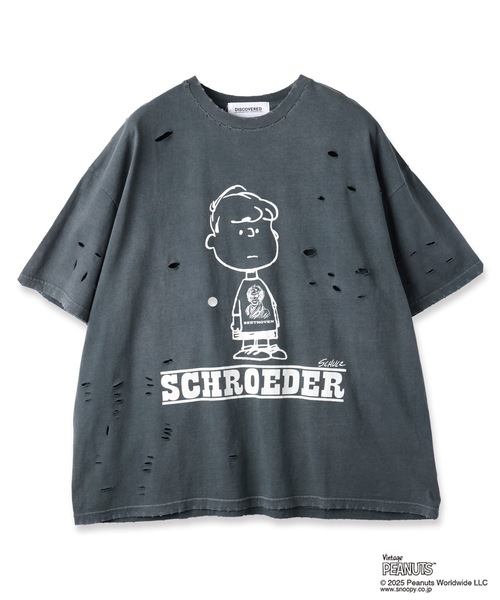 PEANUTSxDISCOVERED DAMAGE PIGMENT DYED TEE（Tシャツ/カットソー