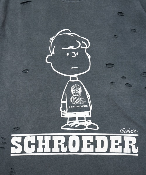 PEANUTSxDISCOVERED DAMAGE PIGMENT DYED TEE（Tシャツ/カットソー