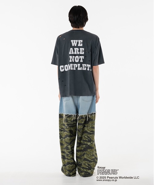 PEANUTSxDISCOVERED DAMAGE PIGMENT DYED TEE（Tシャツ/カットソー