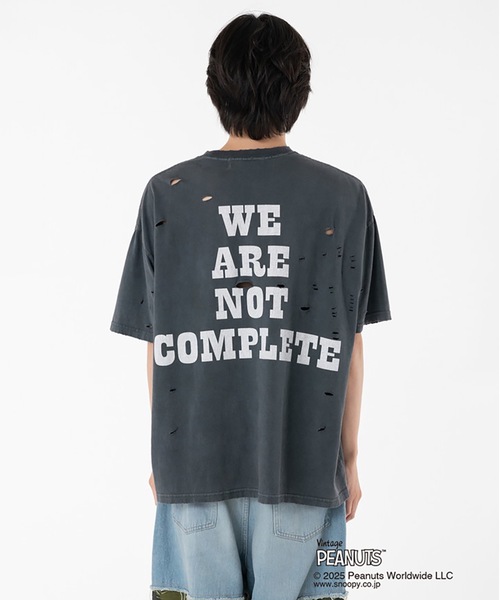 PEANUTSxDISCOVERED DAMAGE PIGMENT DYED TEE（Tシャツ/カットソー