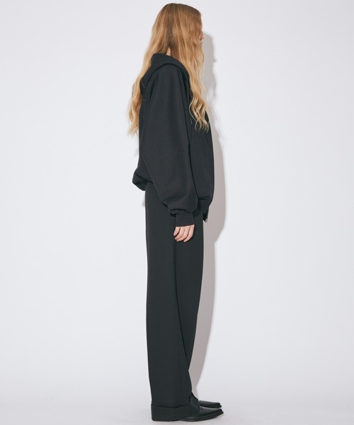 beautiful people（ビューティフルピープル）の「compact double      jersey zip up parka（パーカー・レディース・ブラック/グレー・40/38/36）」の4枚目の写真