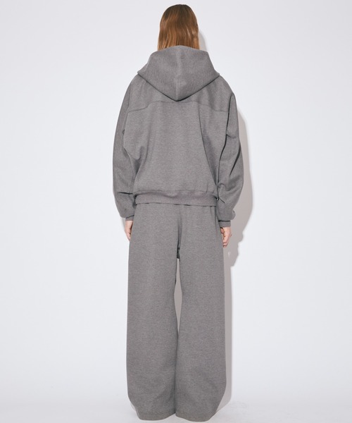 beautiful people（ビューティフルピープル）の「compact double      jersey zip up parka（パーカー・レディース・ブラック/グレー・40/38/36）」の9枚目の写真